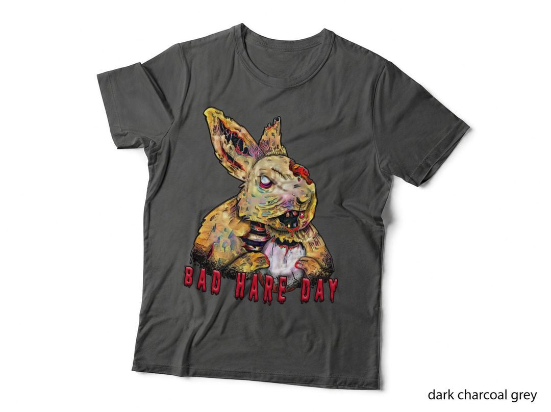 Horror Bunny T-Shirt, Halloween Horror, Evil Easter Bunny Print