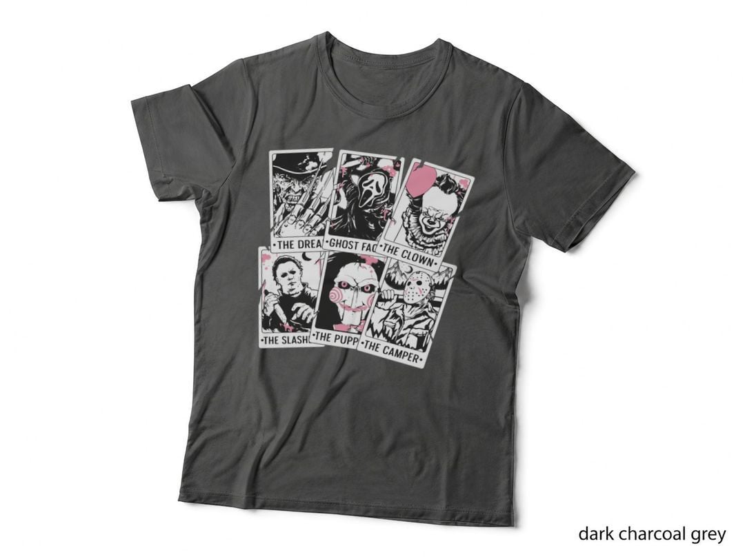 Horror Characters Tarot Card, Horror Friends, Halloween T-Shirt