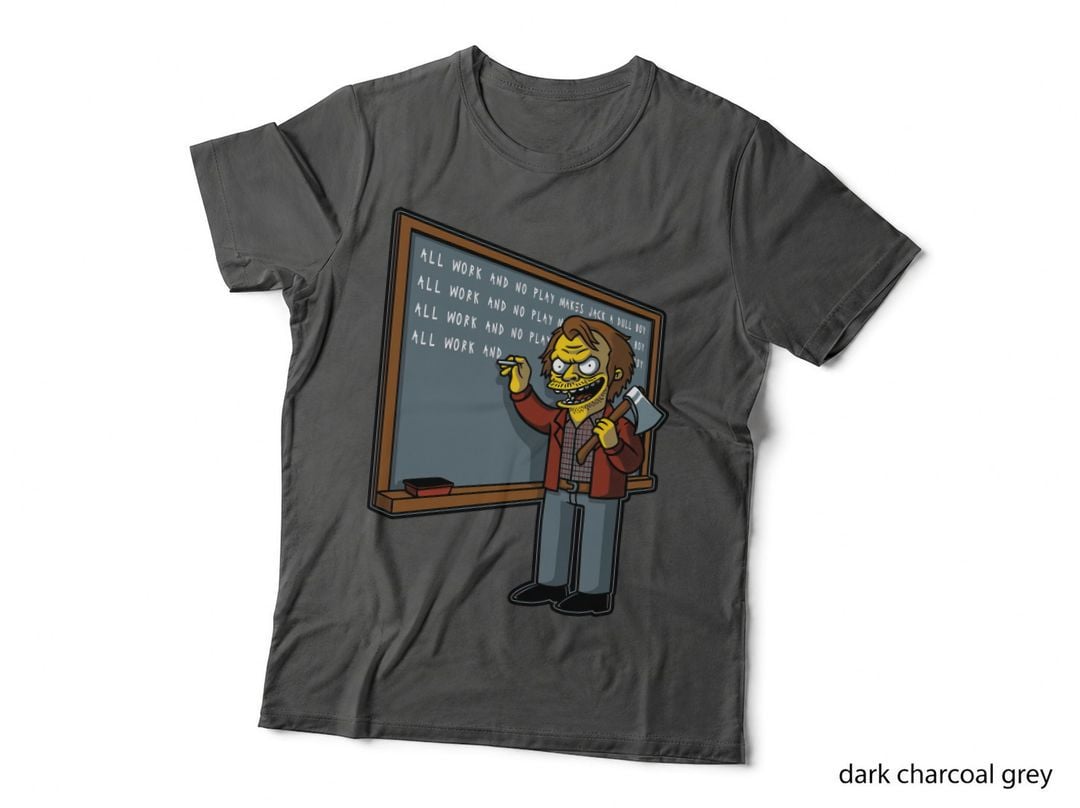 Horror Movie Chalkboard Animation T-Shirt, Quotes Typography Tee