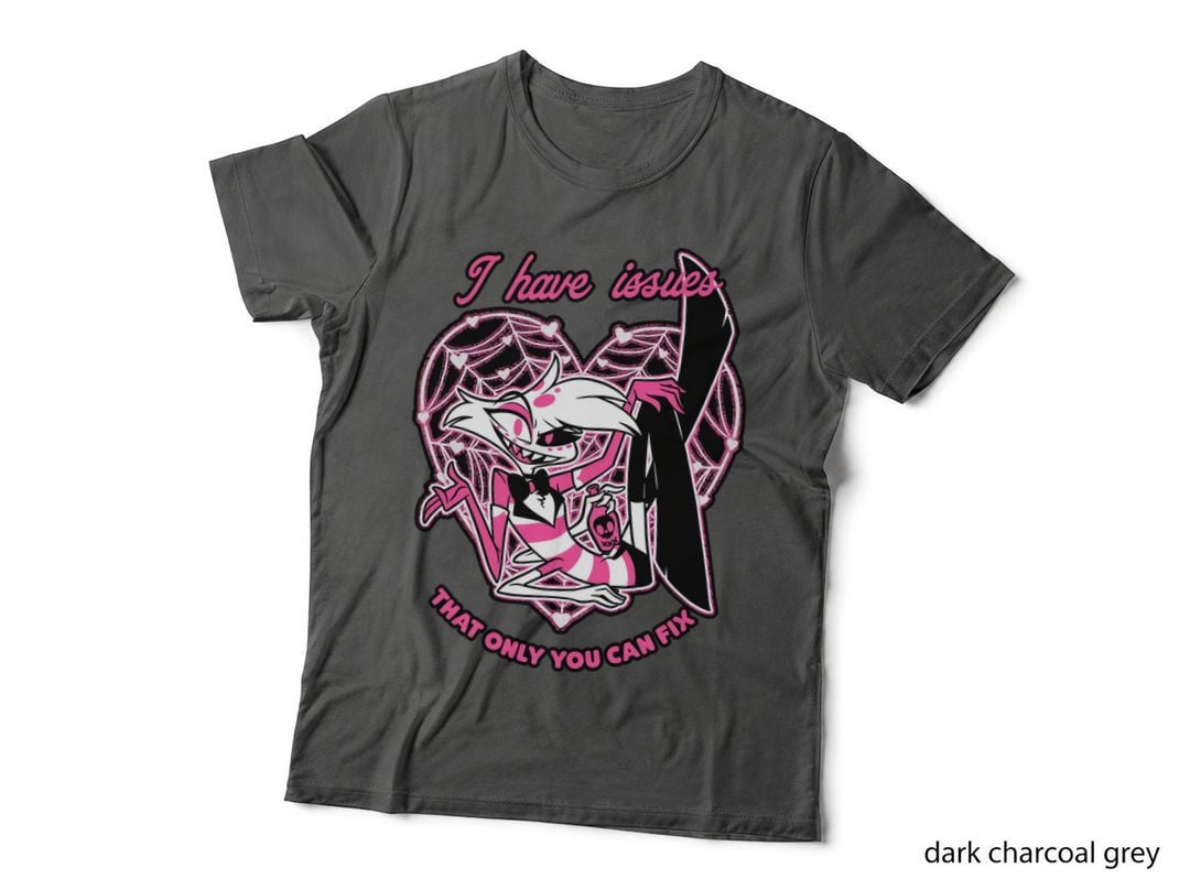 I Have Angel Issues T-Shirt, Gothic Horror Tee, Gift for Horror Fans