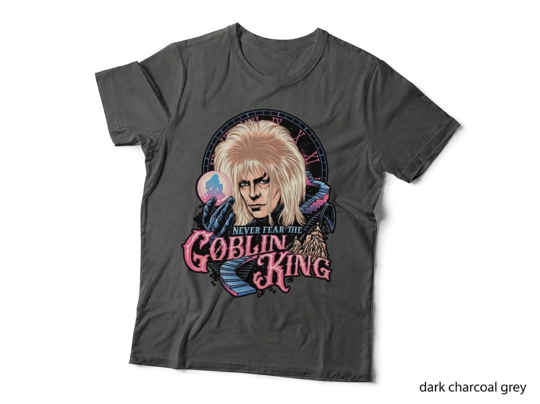 Labyrinth Goblin King T-Shirt, Retro 80s Horror Tee, Gift for Fantasy Fans