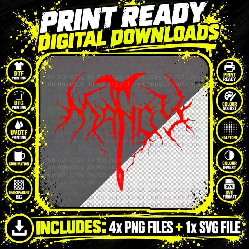 Mandy 4 T-Shirt, Gothic Horror Aesthetic Png SVG Digital Bundle
