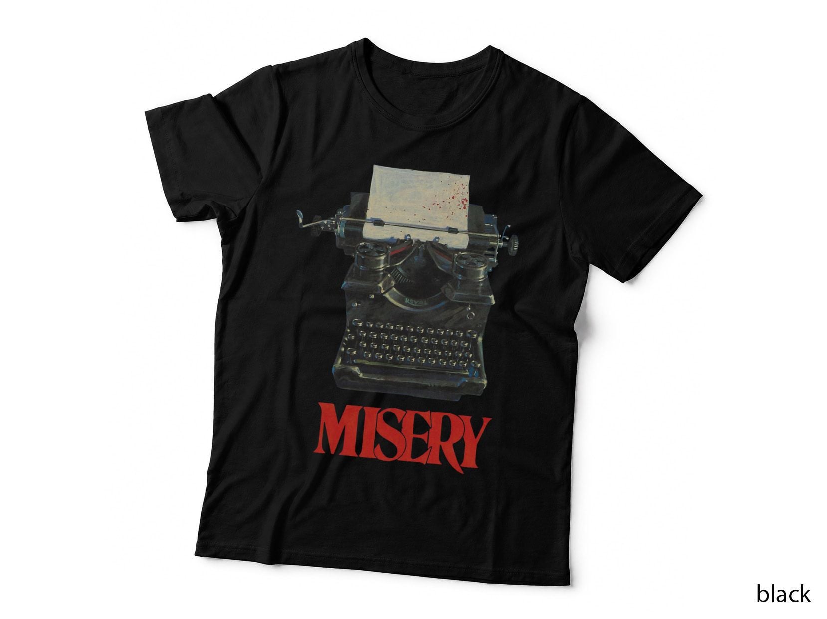 Misery Retro Horror Movie Typewriter T-Shirt, Stephen King Fan