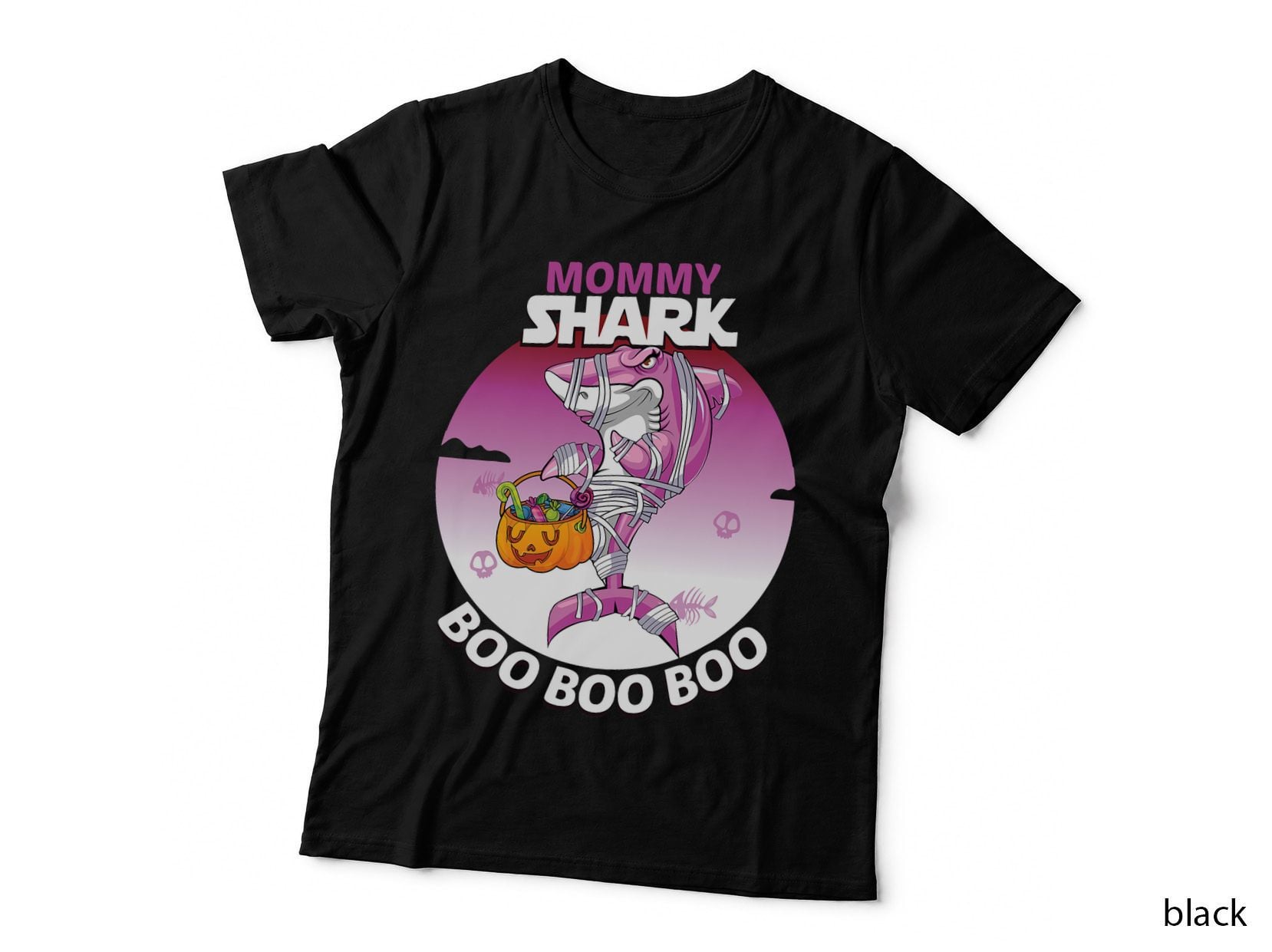 Mommy Shark Boo Halloween T-Shirt, Funny Family Shark