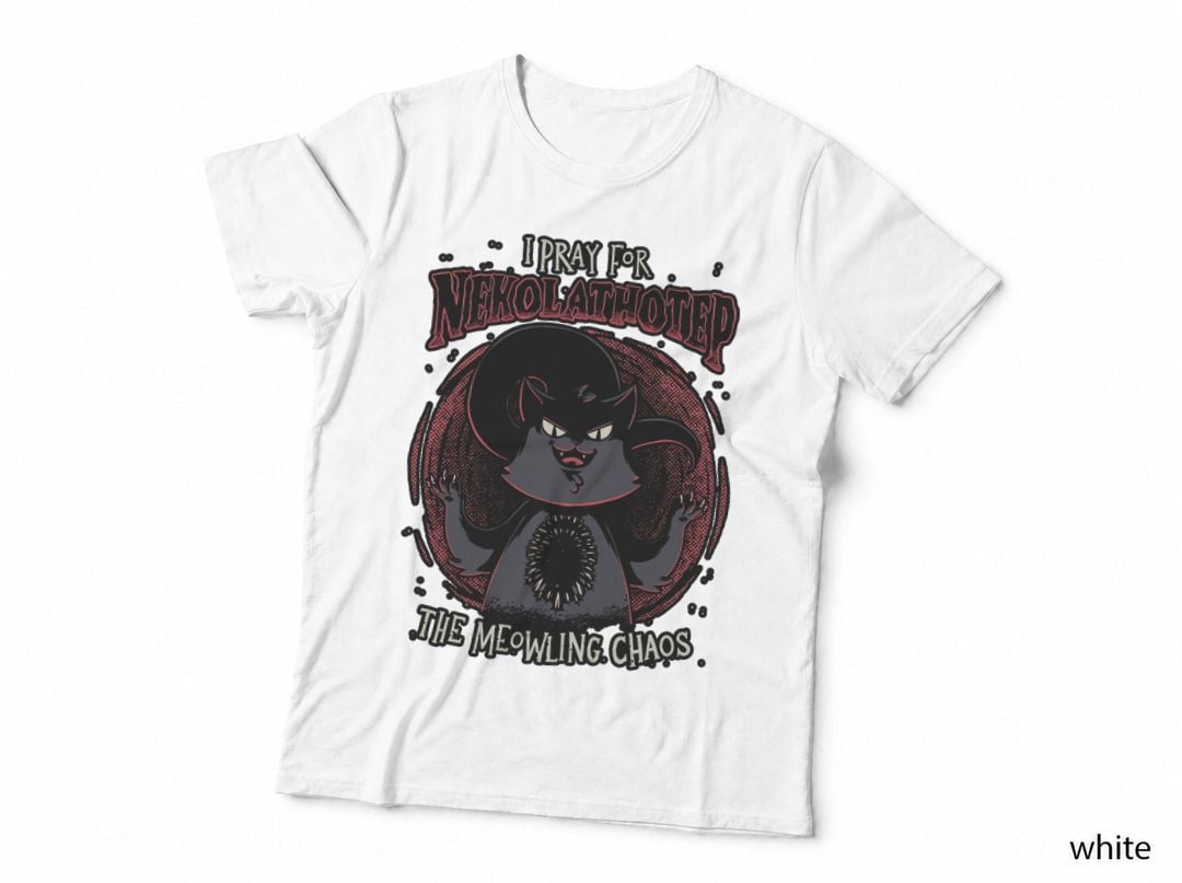 Nekolathotep T-Shirt, Lovecraftian Horror Tee, Gift for Cat Lovers