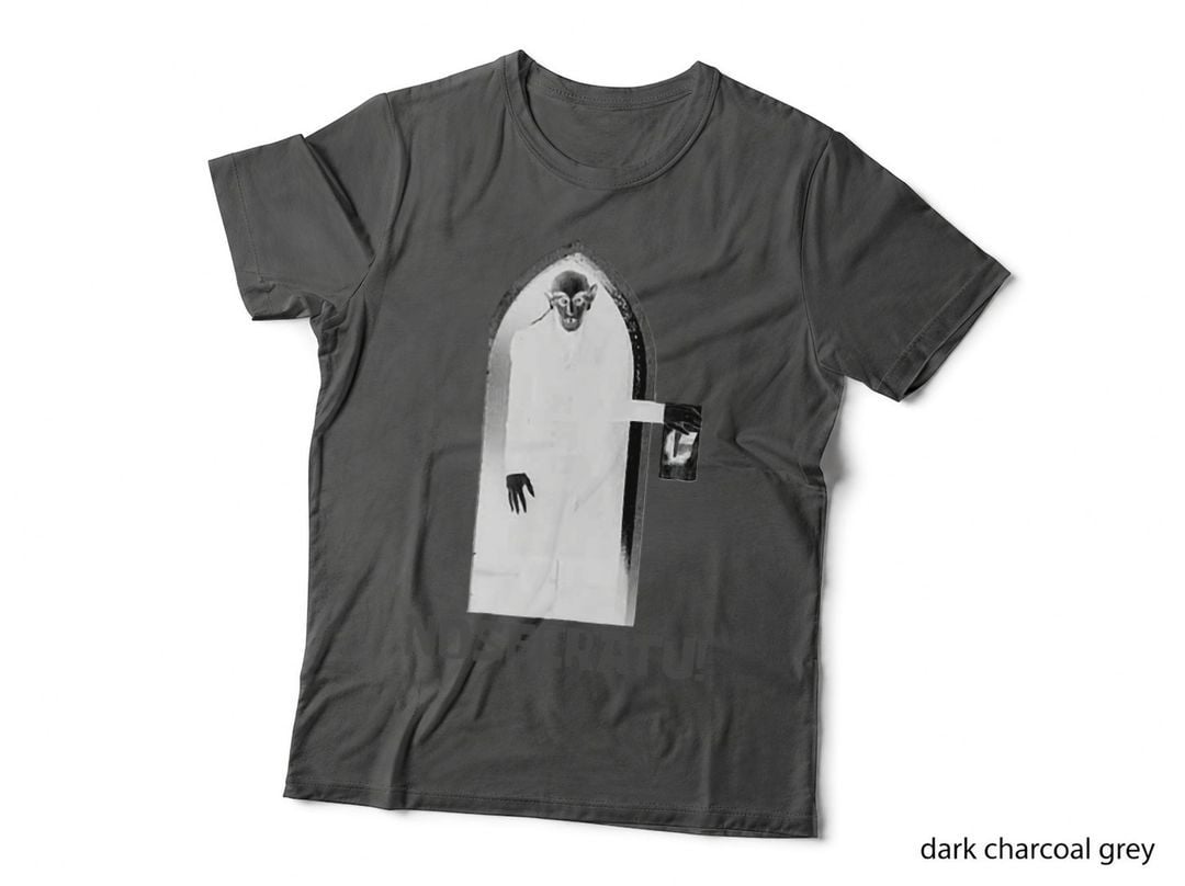 Nosferatu Doorway Tee, Classic Silent Film Vampire Black White Horror Art