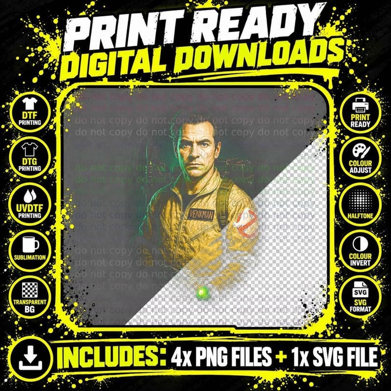 Paranormal Investigator Portrait T-Shirt Png SVG Digital Bundle