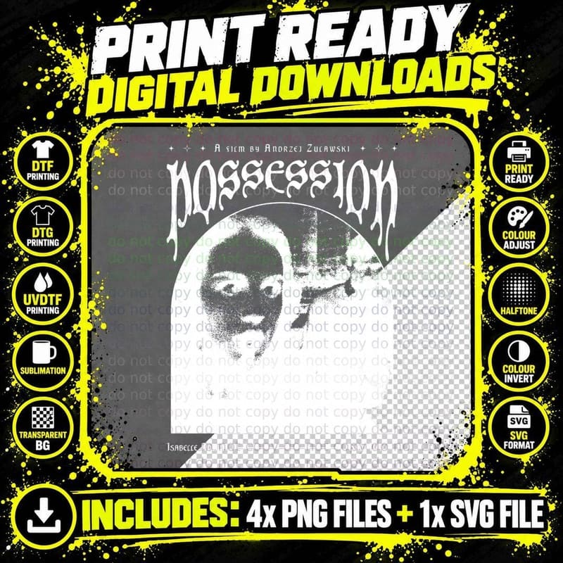Possession Horror Movie T-Shirt, Gothic Horror Aesthetic Png SVG Digital Bundle