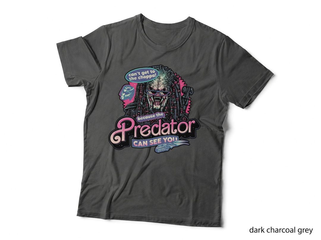 Predator Can't Get to the Choppa T-Shirt, Retro Sci-Fi Horror Tee