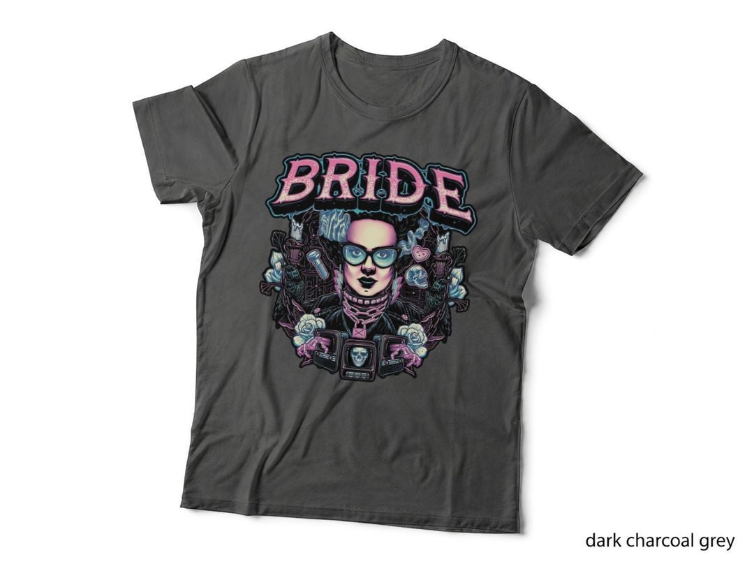 Punk Bride T-Shirt, Gothic Horror Tee, Gift for Horror Fans