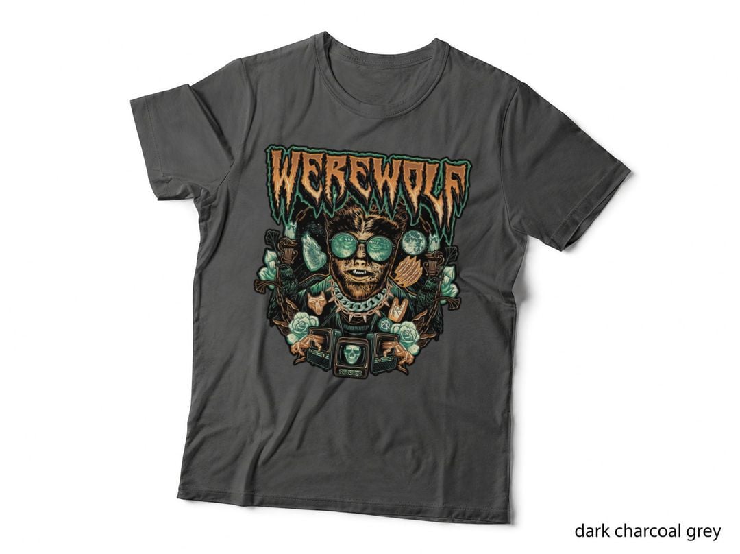 Punk Werewolf T-Shirt, Gothic Horror Tee, Gift for Horror Fans