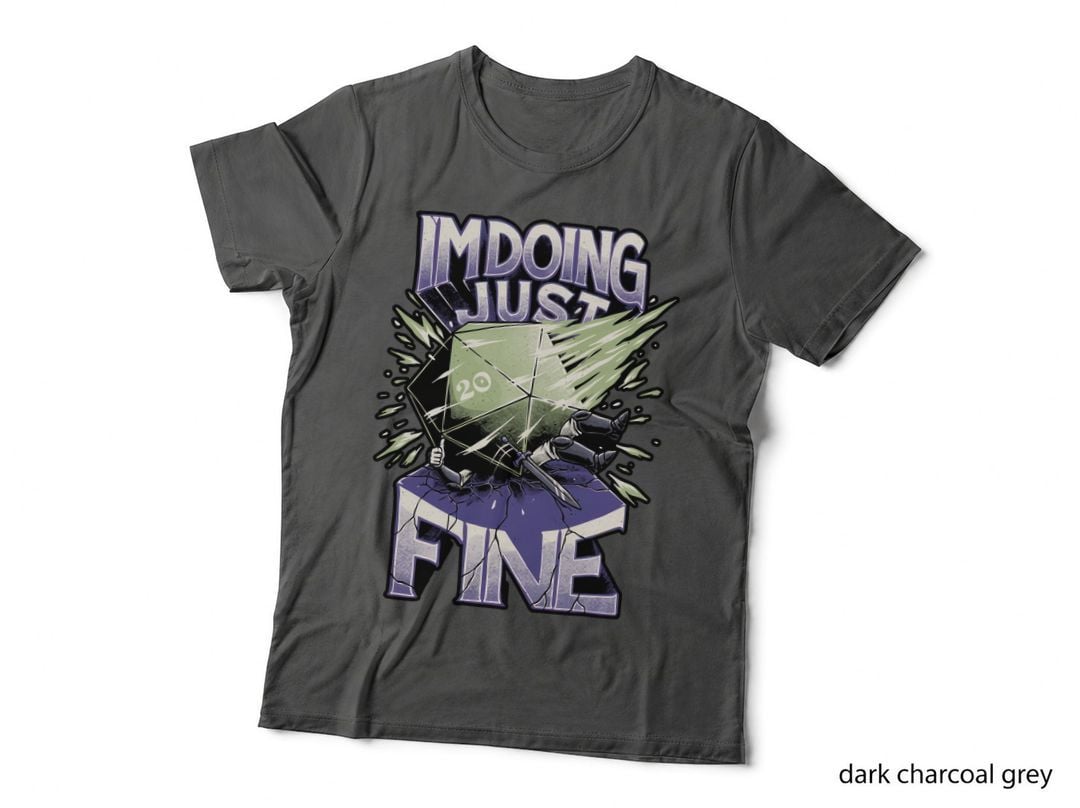 RPG - I'm Doing Just Fine T-Shirt, Retro 80s Horror Tee, Gift for Gamers
