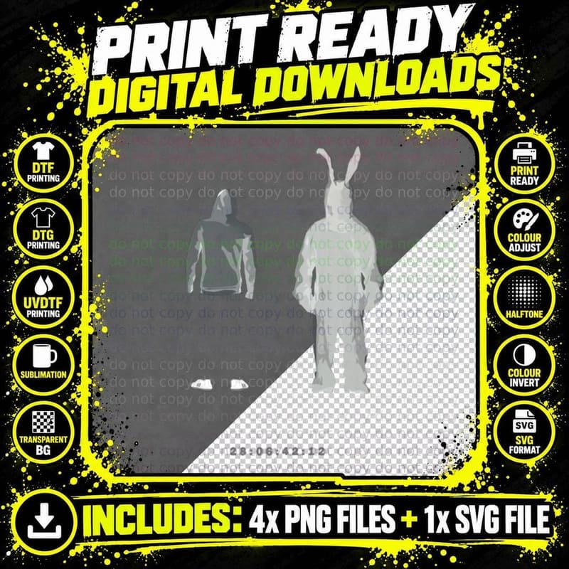 Rabbit Costume Hoodie, Halloween Animal Outfit Png SVG Digital Bundle