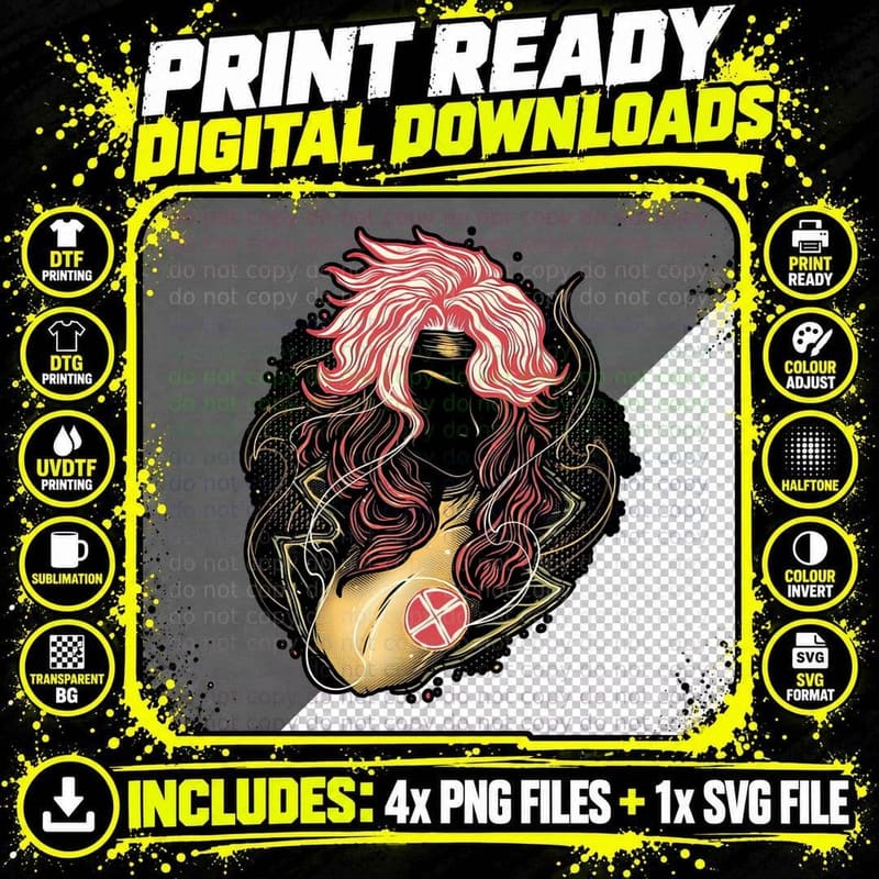 Red Mustang T-Shirt, Retro 80s Horror Tee Png SVG Digital Bundle