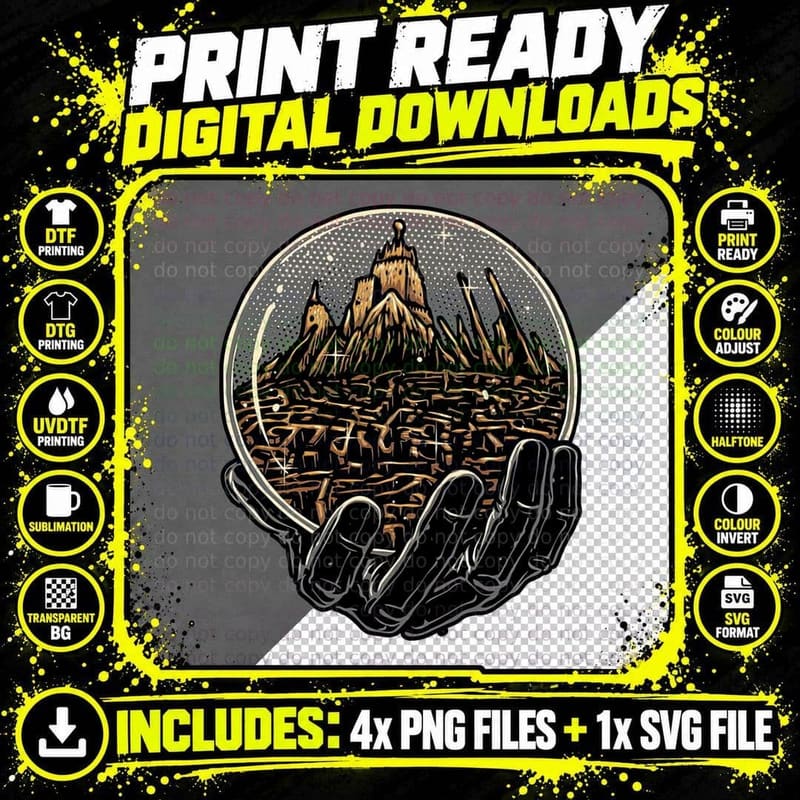 Retro 80s Horror Maze T-Shirt, Themestyleaesthetic Tee Png SVG Digital Bundle