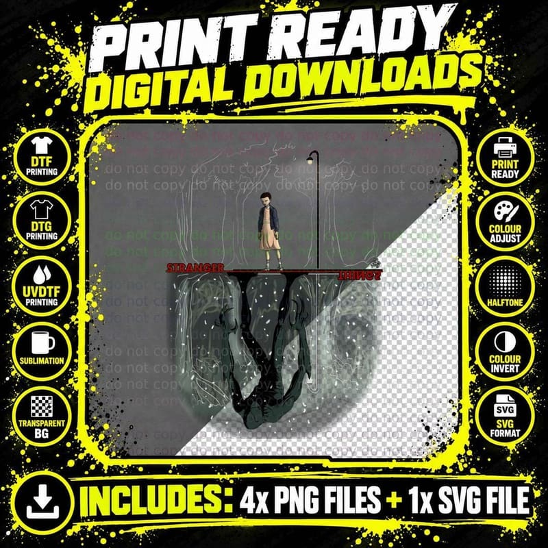 Retro 80s Horror Sci-Fi Dimension T-Shirt, Sci-Fi Horror Png SVG Digital Bundle
