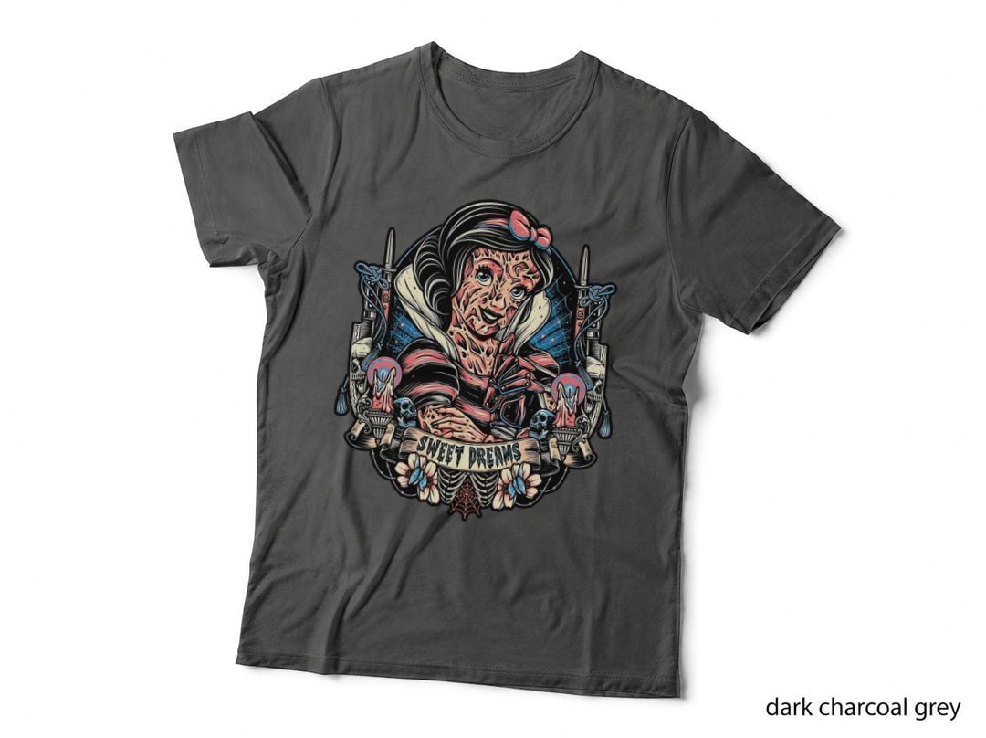 Retro Horror Tattoo Art T-Shirt, Gothic Horror Tee, Gift for Horror Fans