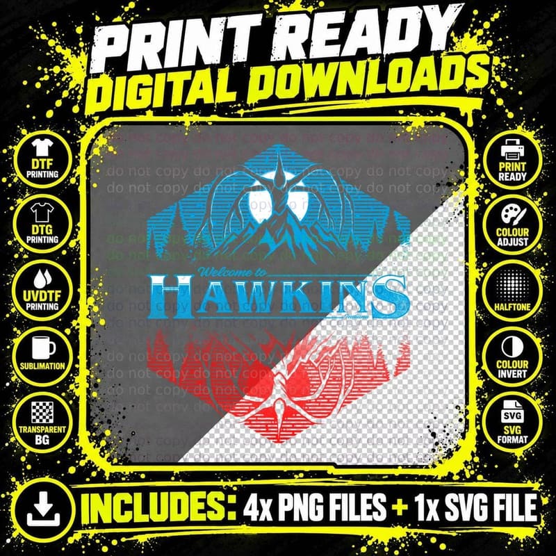 Retro Town 1983 T-Shirt, Retro Sci-Fi Horror Png SVG Digital Bundle