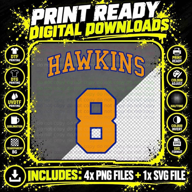 Retro Town 8 Classic T-Shirt, Retro 80s Horror Png SVG Digital Bundle