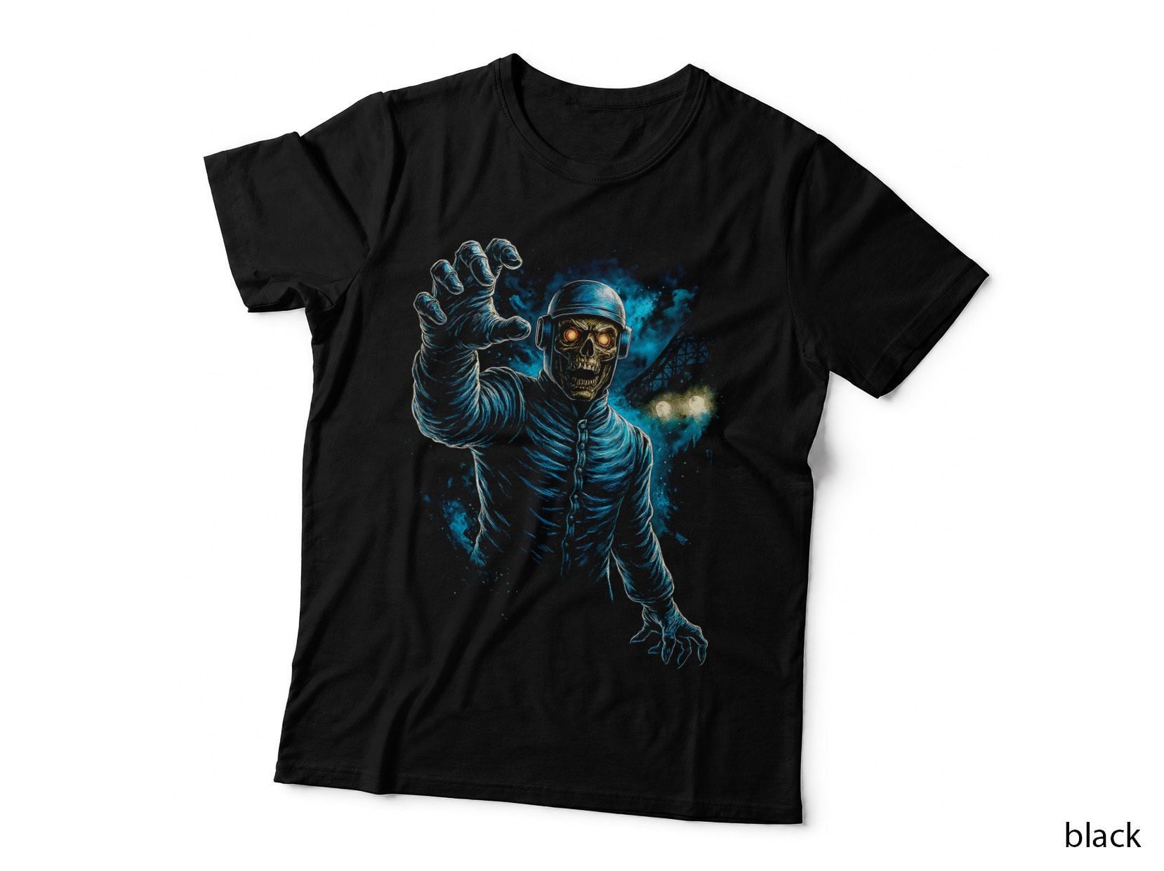Robô De Luzes Dramáticas T-Shirt, Horror Movie Fan Gift, Spooky Season Apparel
