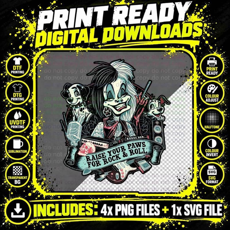 Rockabilly Clown T-Shirt, Gothic Horror Tee Png SVG Digital Bundle