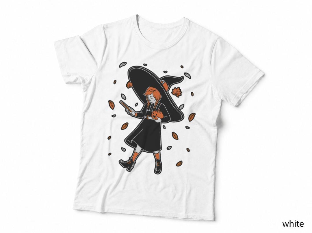 Salt Witch Girl T-Shirt, Spooky Halloween Autumn Tee, Gift for Halloween Lovers