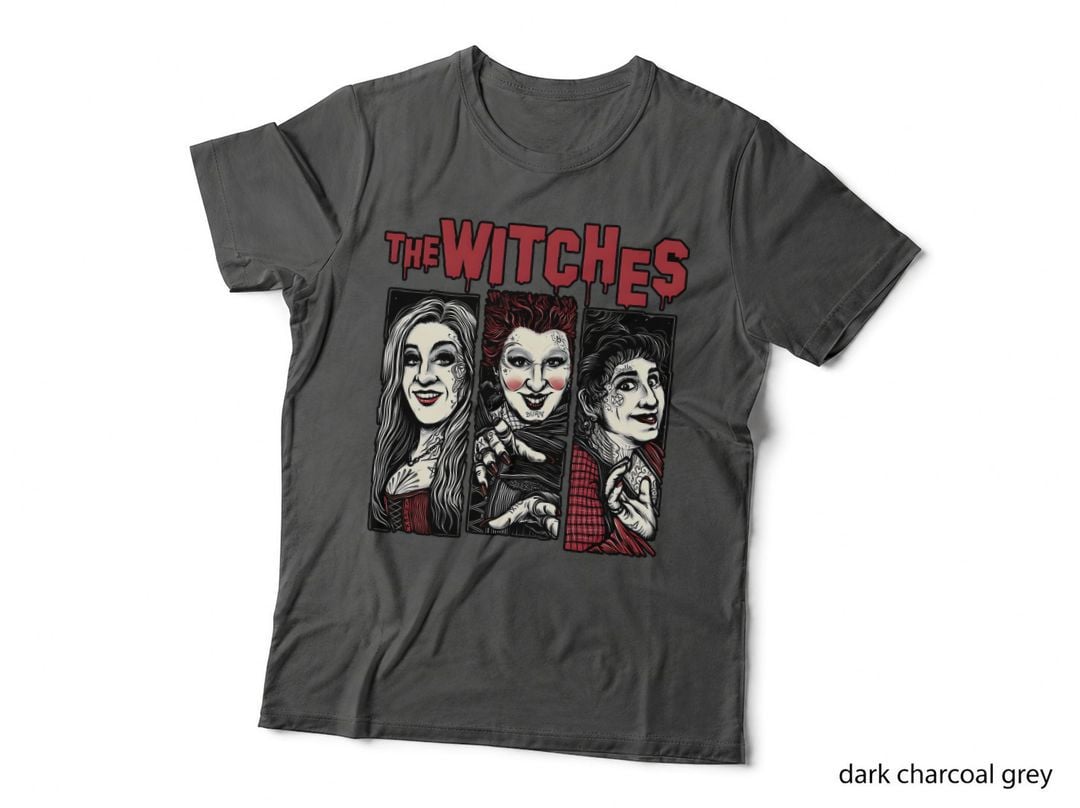 Sanderson Sisters Witches Tee, Hocus Pocus Triptych Horror, Halloween Coven