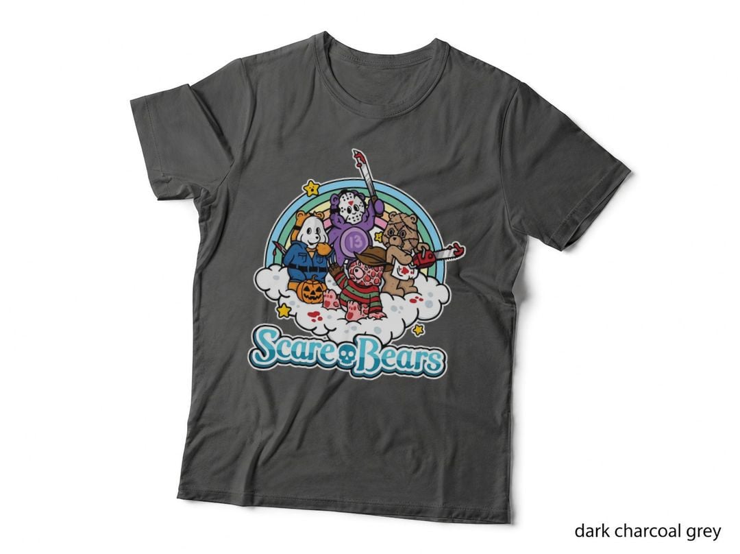 Scare Bears Cute Cartoon Retro Vintage Horror Movie T-Shirt