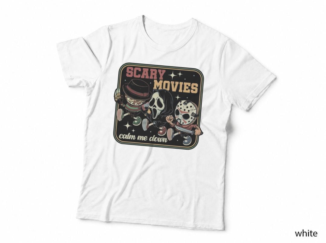 Scary Movies T-Shirt, Retro Horror Tee, Gift for Horror Fans
