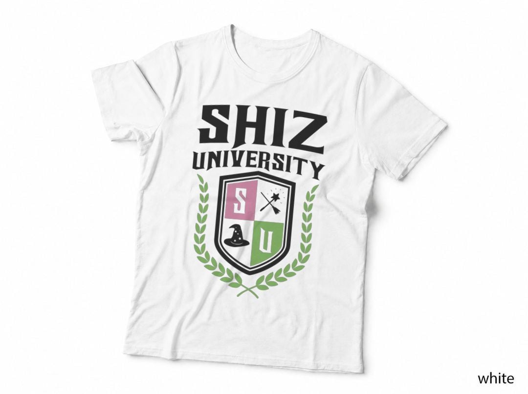 Shiz University Crest Tee, Witch Hat Broom Wand, Magic School Musical Print