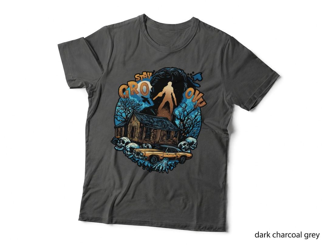 Stay Groovy Retro 80s Horror Tee, Gift for Horror Fans