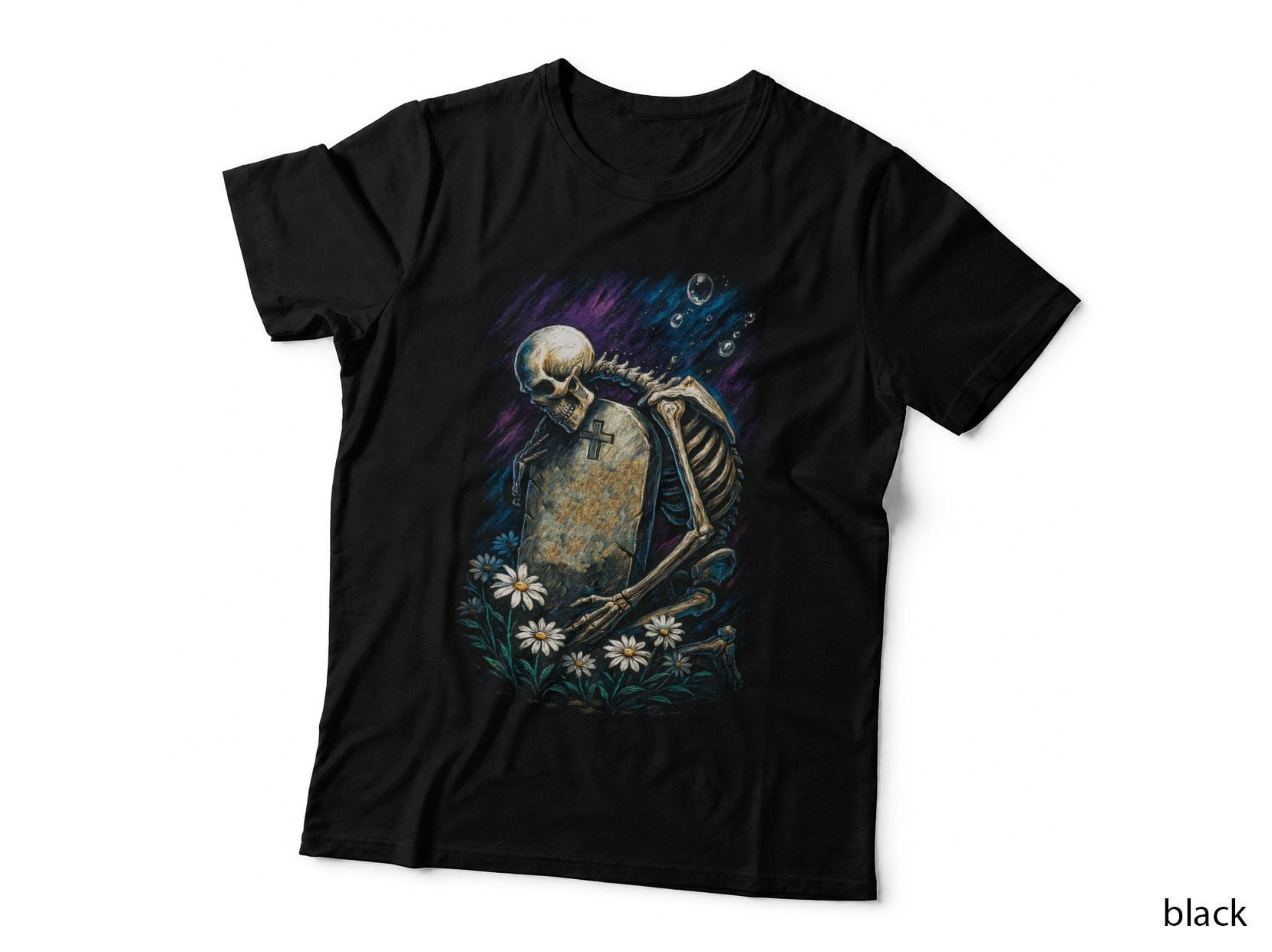 Submerged Skeleton T-Shirt, Gothic Apparel, Dark Art Print