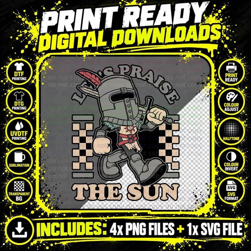 Sun Warrior T-Shirt, Retro 80s Horror Tee Png SVG Digital Bundle