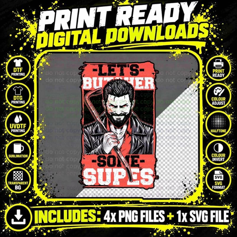 Super Heroes Hunter T-Shirt, Retro Horror Tee Png SVG Digital Bundle