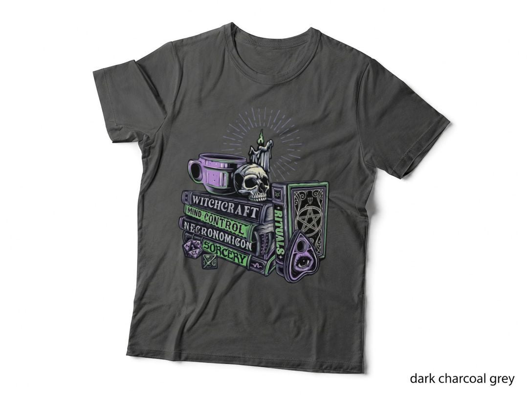 Take a Look It's in a Book, Horror Book, Skull, Ouija Board T-Shirt