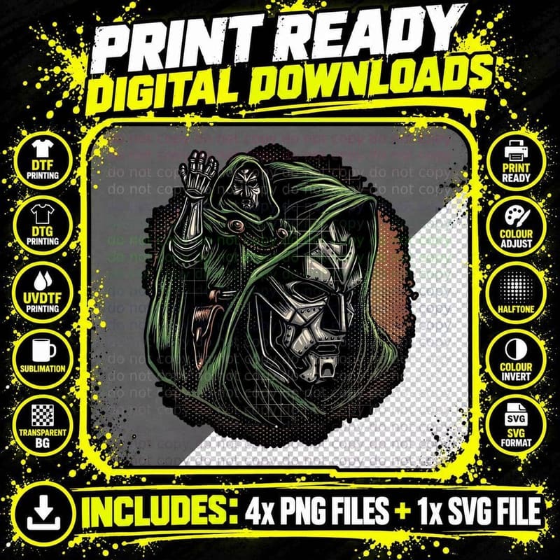 The Future Is Doomed T-Shirt, Retro Sci-Fi Horror Tee Png SVG Digital Bundle