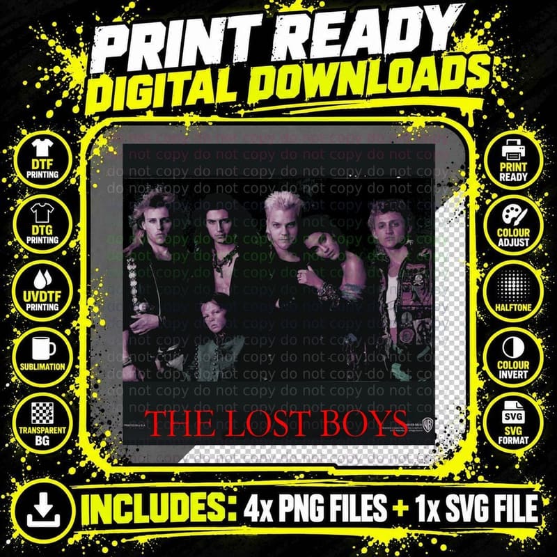 The Lost Boys T-Shirt, Retro 80s Horror, Movie Fan Gift Png SVG Digital Bundle
