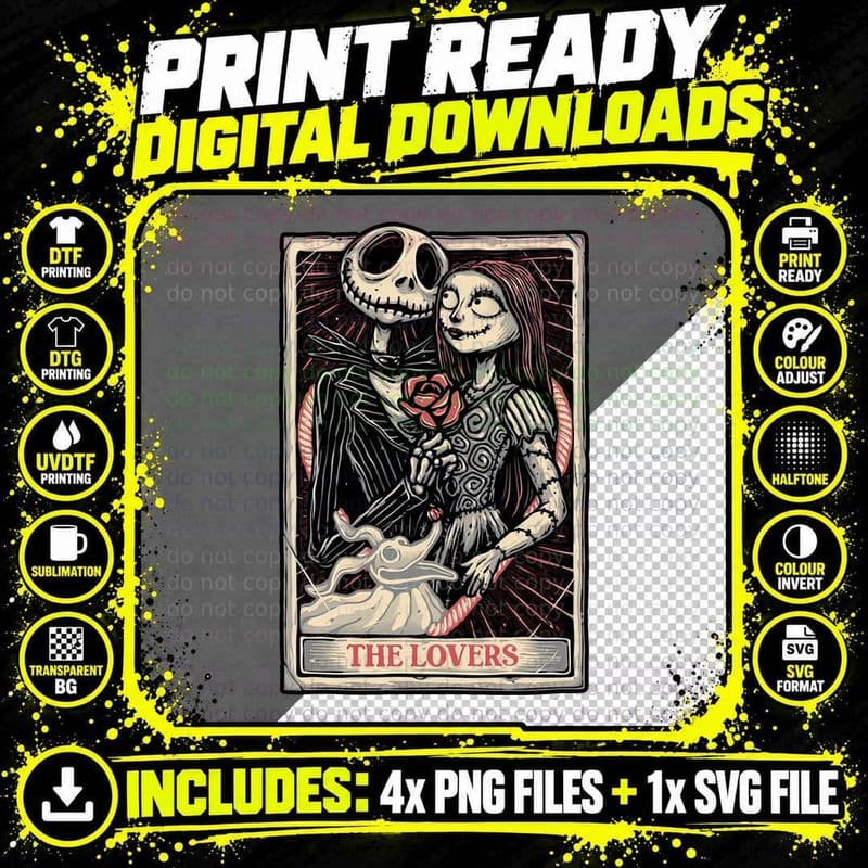 The Lovers Before the Nightmare T-Shirt Png SVG Digital Bundle