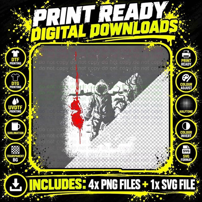 The Thing Flare T-Shirt, Horror Movie Icon Png SVG Digital Bundle