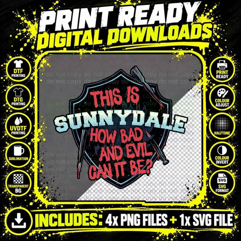This Is Sunnydale T-Shirt, Gothic Horror Tee Png SVG Digital Bundle