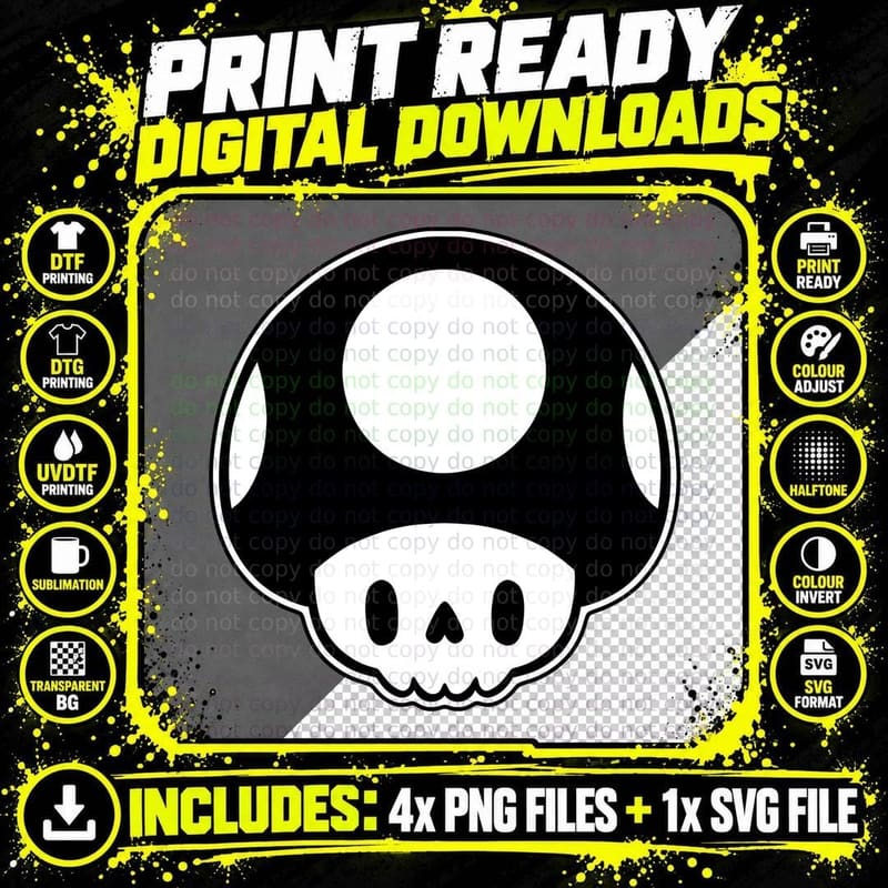 Video Death Mushroom T-Shirt, Horror Aesthetic Tee Png SVG Digital Bundle