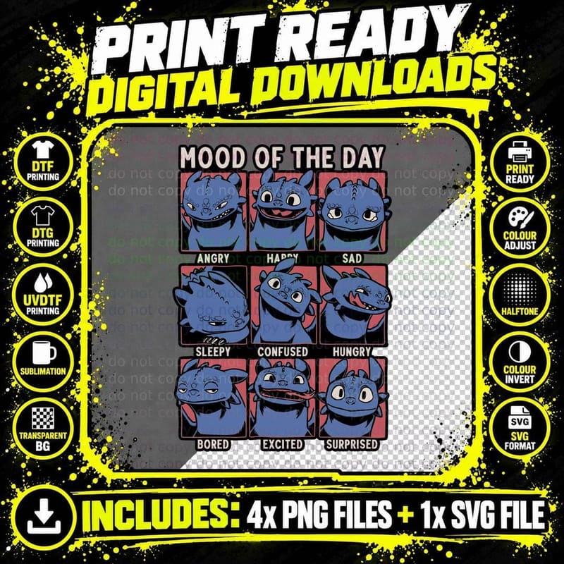 Viking Dragon Mood T-Shirt, Retro Horror Tee Png SVG Digital Bundle