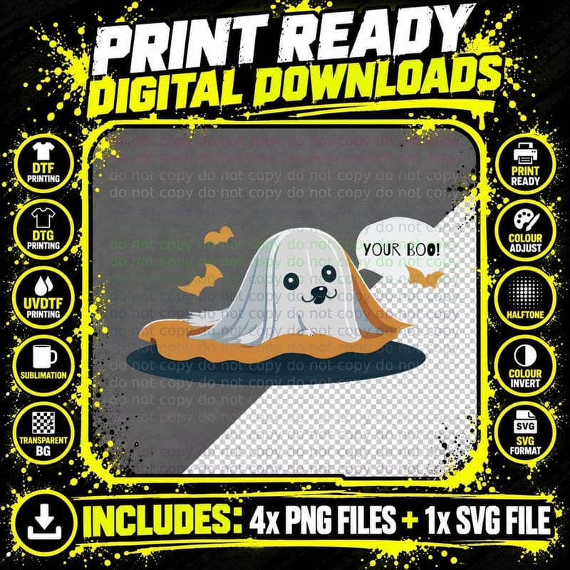 You Boo-Dog for This Halloween T-Shirt Png SVG Digital Bundle