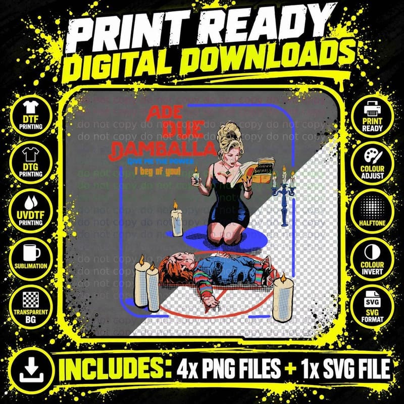 Ade Due Damballa Bride of Chucky T-Shirt Png SVG Digital Bundle