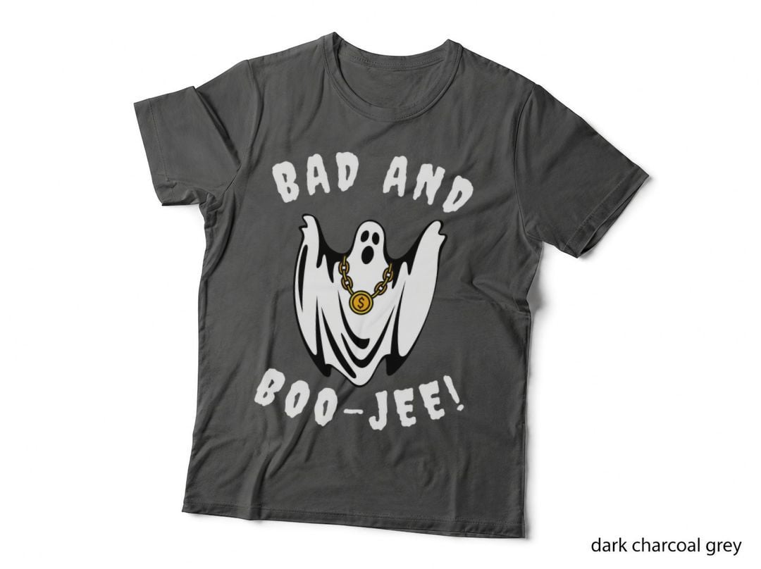 Bad and Boo-Jee Funny Spooky Halloween Design T-Shirt