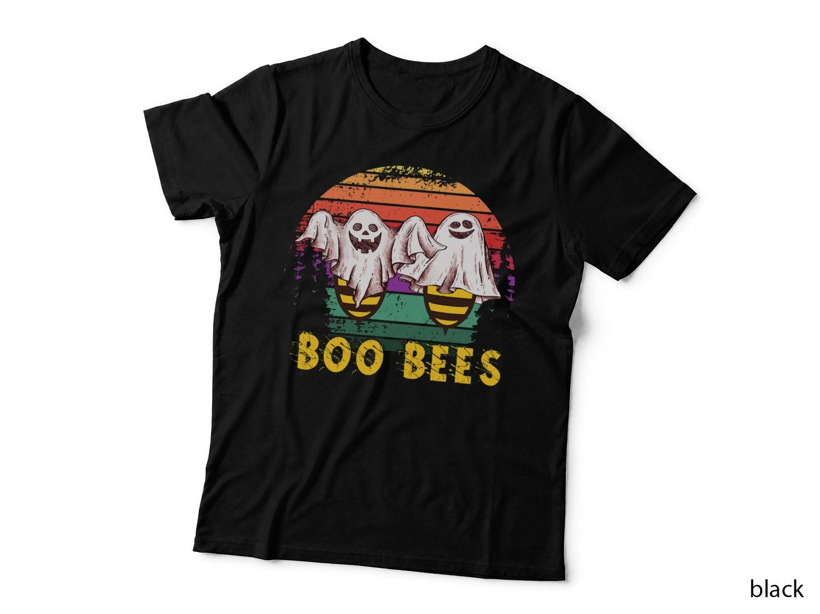 Boo Bees Costume - Retro - Bumblebees - Funny Halloween T-Shirt