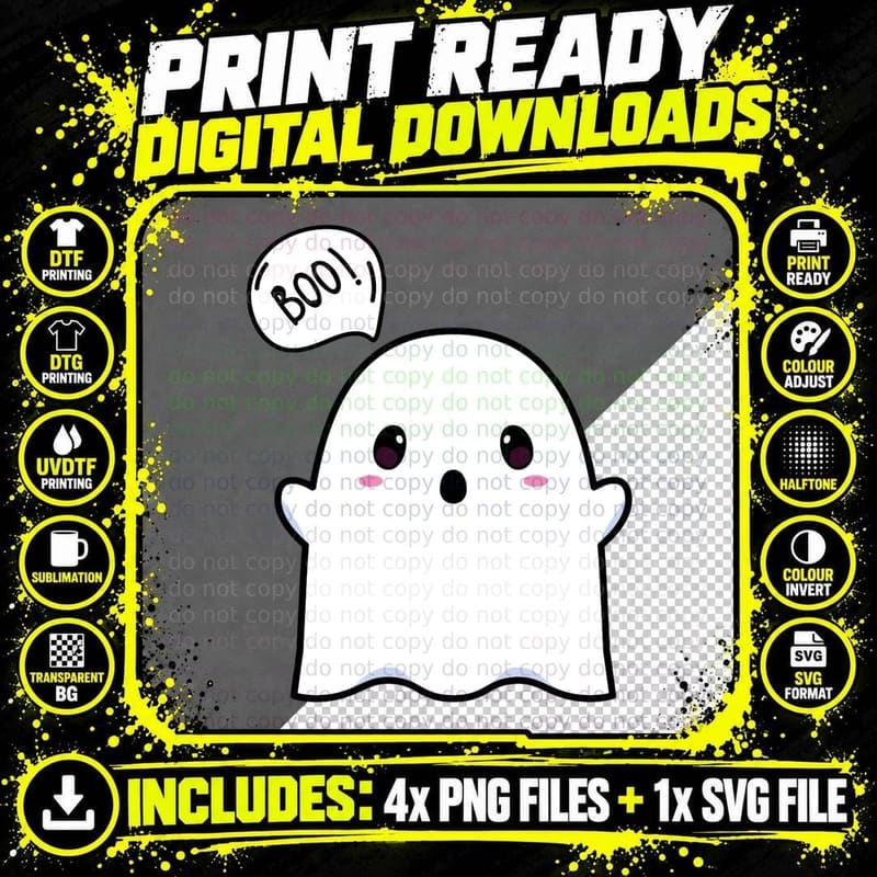 Boo Ghost of Disapproval Classic T-Shirt Png SVG Digital Bundle