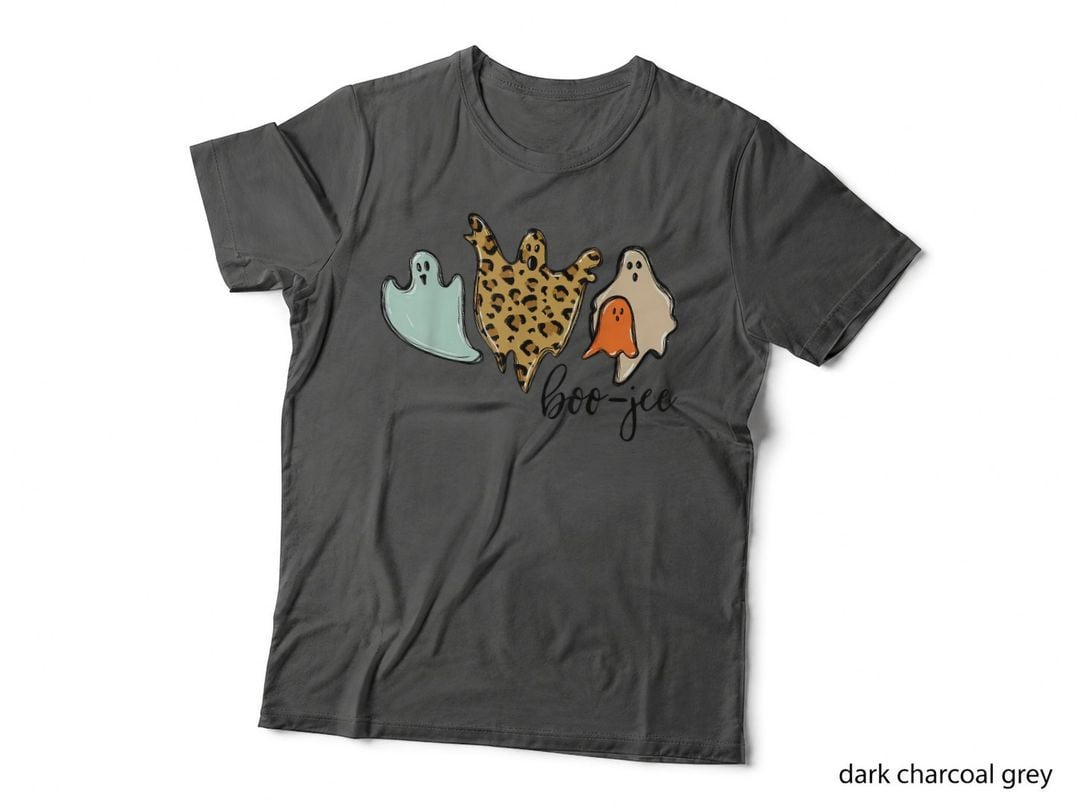 Boo-Jee Leopard Funny Halloween Ghost T-Shirt