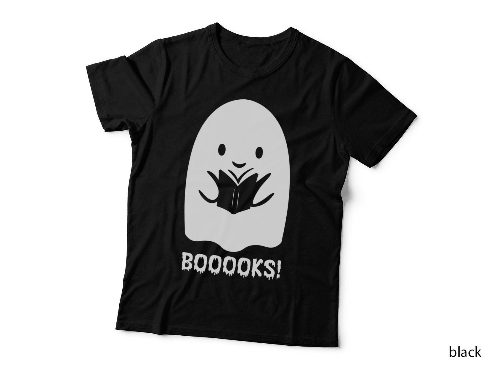 Booooks Halloween Ghost Reading Book Lover Halloween T-Shirt