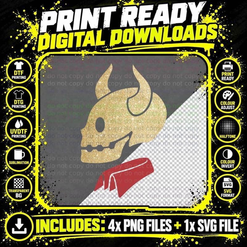 Buffy the Vampire Slayer's Glittery Devil T-Shirt Png SVG Digital Bundle